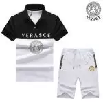 versace survetement cher marque de survetement center medusa logo white shorts